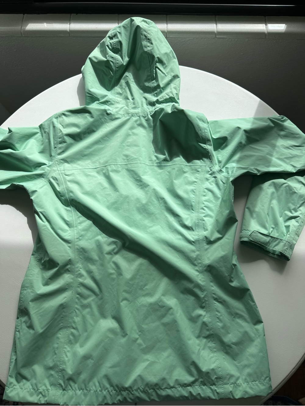 Columbia Women's Light Mint Green Hooded Waterproof Jacket - Picture 9 of 13